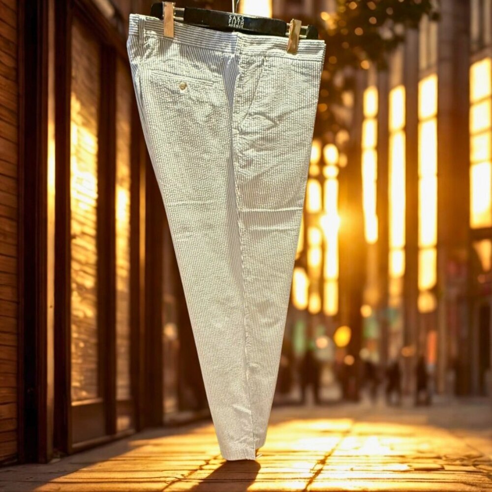 POLO RALPH LAUREN 🏷️ Light Blue Pinstripe Dress Pants – Classic Fit | 40 X 32